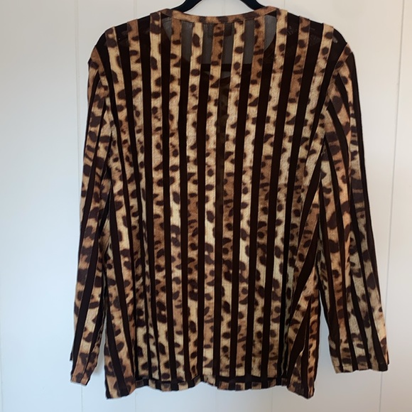 Travelers Collection By Chico’s Animal Print Cardigan Size 2 (Size M) - Picture 9 of 14